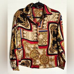 Designer print blouse